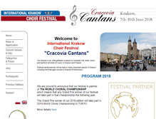 Tablet Screenshot of cracoviacantans.com